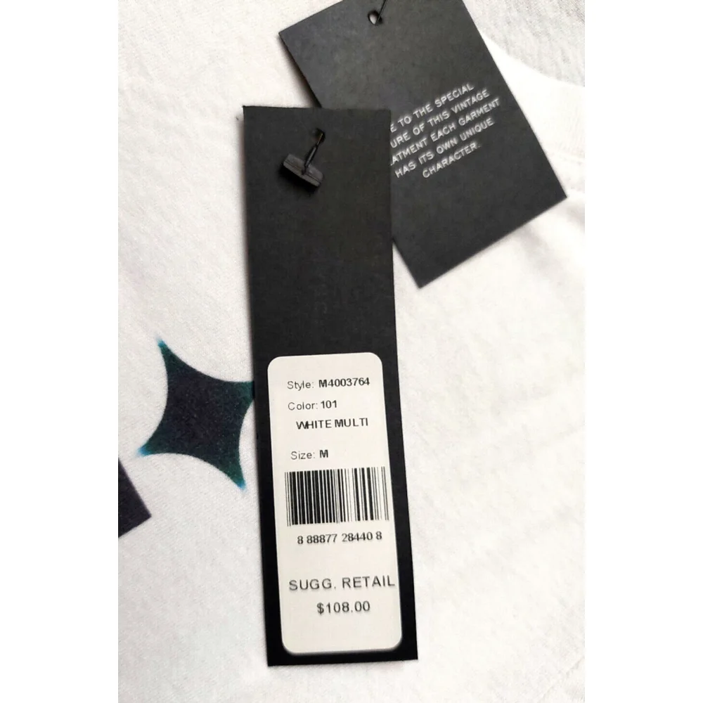 Marc by Marc Jacobs Long Sleeve White Cotton Graphic Sci-Fi Tee Shirt Sz…